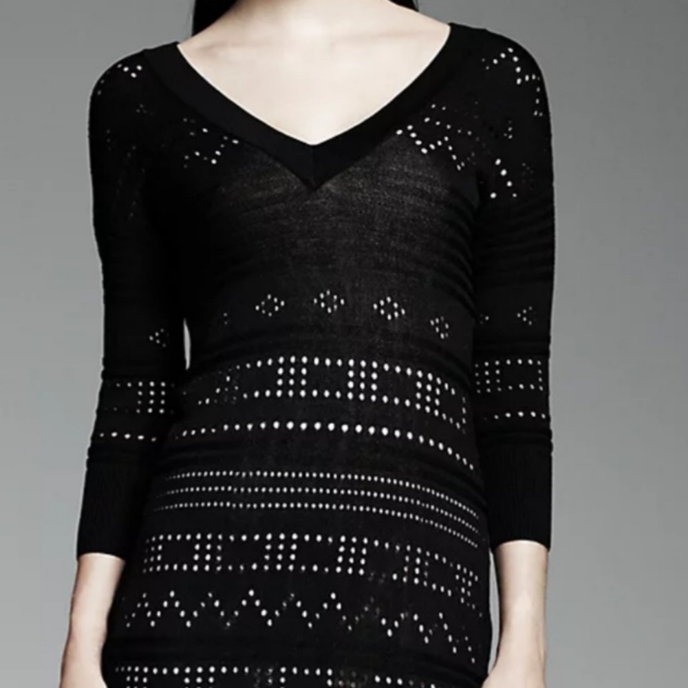 Catherine Malandrino for DesigNation Pointelle Sweaterdress Set  Size L.  NWT